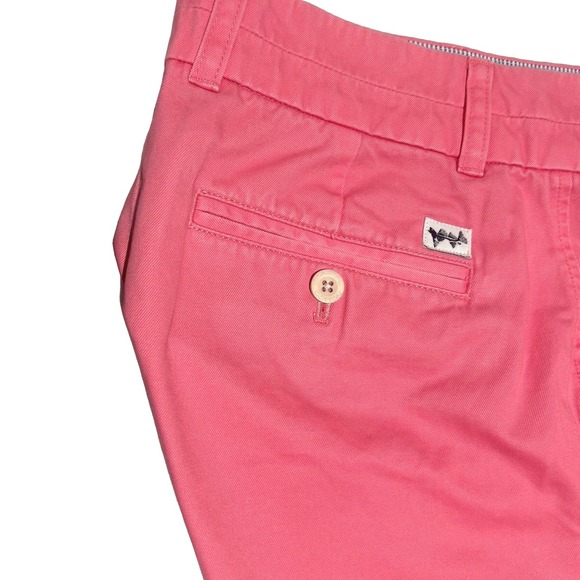 Coastal Cotton Hot‎ Pink Shorts Women 2 Chino Preppy Flat  Belt Loops Summer - Picture 4 of 6